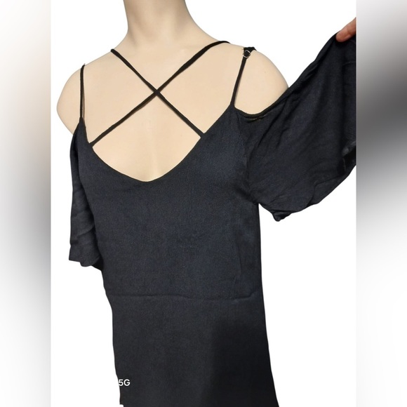 Lulu's Black Cold-Shoulder Mini Dress - Picture 11 of 12
